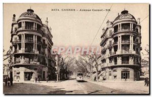 Postcard Old Tramway Avenue Carnot Cannes