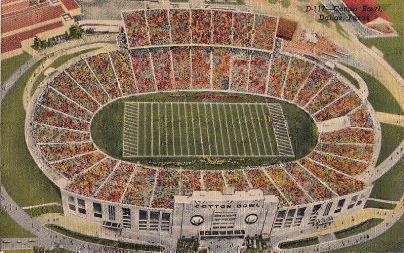 Postcard Stadium Cotton Bowl Dallas Texas TX