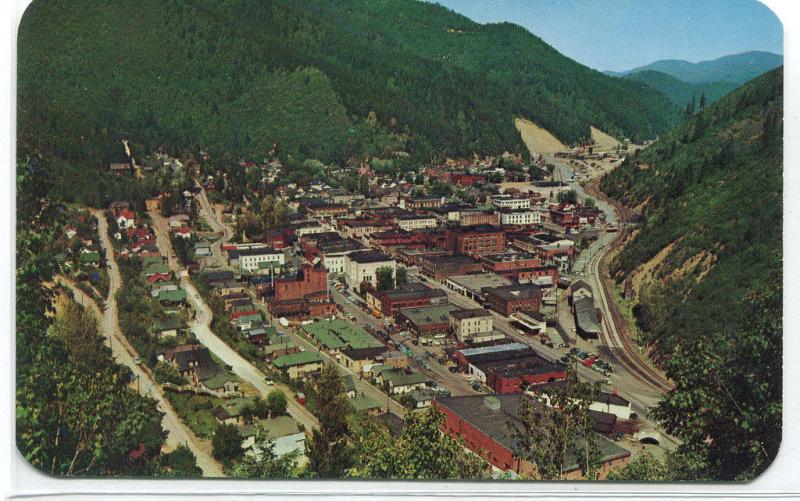 Wallace Idaho Aerial View 1950s postcard