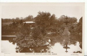 Yorkshire Postcard - Fountain & Shelter - Lund Park - Ingrow - RP - Ref 4224A