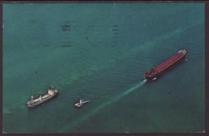 Freighter,Near Port Huron,MI Postcard BIN