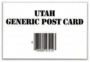 Generic Barcode Greetings Utah UT UNP Continental Postcard O21