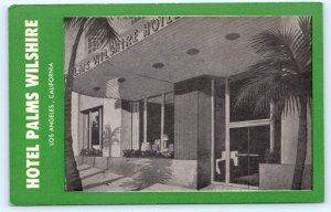 LOS ANGELES, California CA ~ HOTEL PALMS WILSHIRE c1950s Roadside Postcard