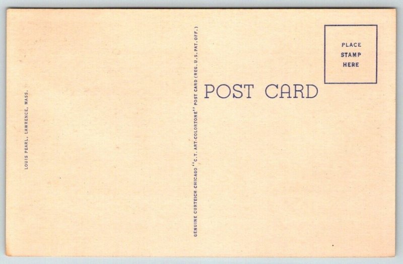 Vintage Massachusetts Postcard - High School   Lawrence