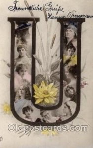 U Large letter Letters 1905 writing on front