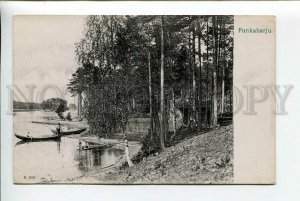 3178100 FINLAND FISHING Punkaharju early Vintage postcard