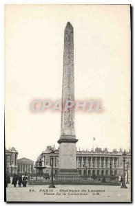 Postcard Ancient Obelisk of Luxor Paris Place de la Concorde