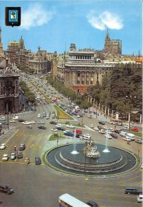 BR12790 car voiture The Cibeles and Alcala Street Madrid spain