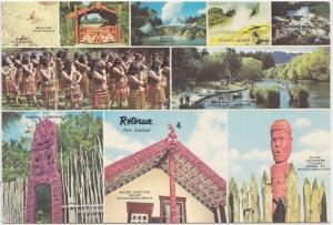 ROTORUA, New Zealand, multi view, used Postcard