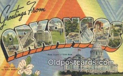 Arkansas USA Large Letter Town Unused 