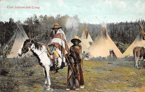 Cree Indians and Camp View Images