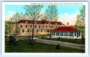 HAMBURG, PA ~ Solarium PENNSYLVANIA STATE SANATORIUM East Wing 1930s  Postcard