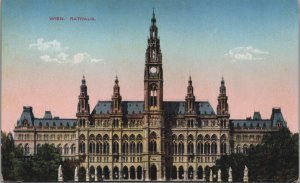 Austria Vienna Wien Rathaus Vintage Postcard C167