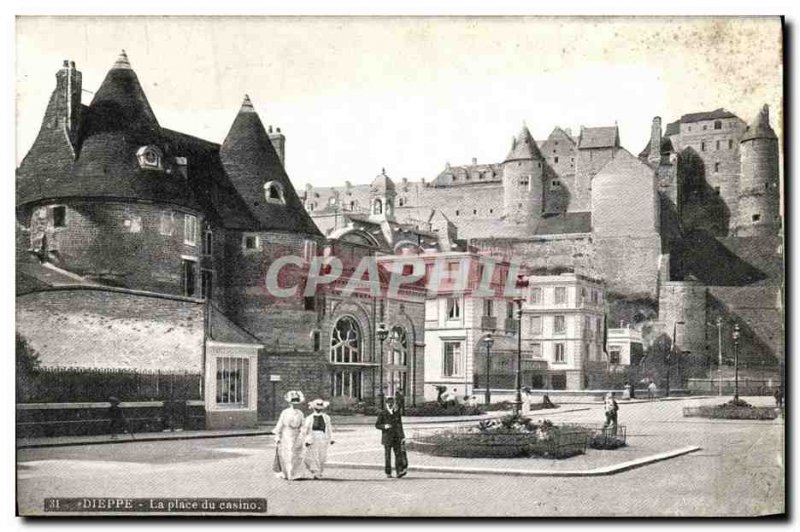 Old Postcard Dieppe Place Casino