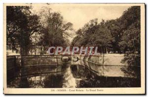 Postcard Ancient Roman Nimes Canal