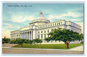 c1940s Capitol Building San Juan Puerto Rico Vintage Unposted Foreign Postcard 