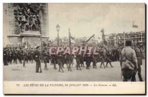 Old Postcard Militaria The celebrations of Victory 14 July 1919 The Zouaves