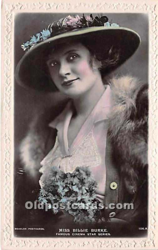 Miss Billie Burke Famous Cinema Star Theater Actress Unused 