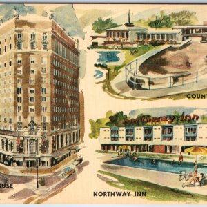 1955 Syracuse, NY Hotels Artistic Multi View Country House Northway Inn PC CA221