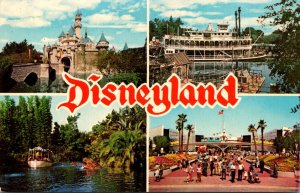 Disneyland Multi View Sleeping Beauty Castle Mark Twain Steamboat Jungle Crui...