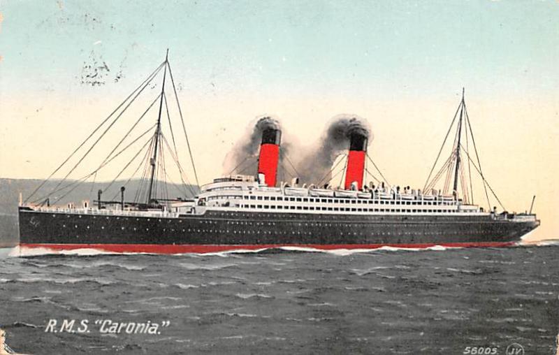 RMS Caronia, Cunard Line Ship Postal Used Unknown 