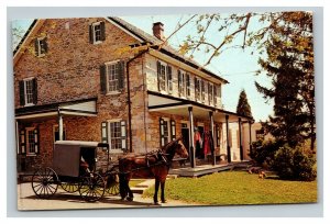 Vintage 1960's Postcard The Amish Farmhouse Horse & Buggy Lancaster Pennsylvania