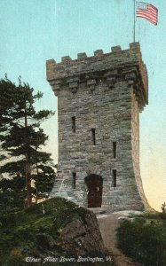 Vintage Postcard 1909 Ethan Allen Tower Dupont Castle Burlington Vermont VT