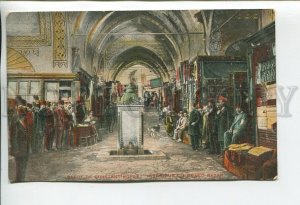 460409 Turkey Constantinople grand bazaar interior and vendors Vintage postcard