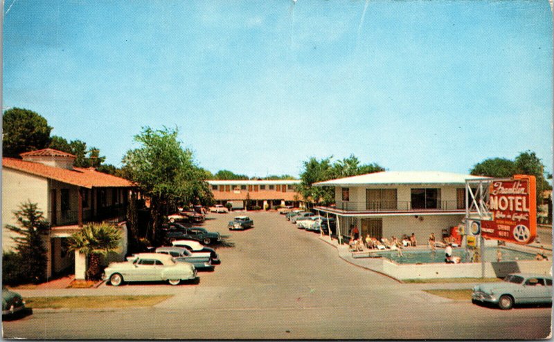 Vtg 1950s Franklin Motel Old Cars Las Vegas Nevade NV Postcard
