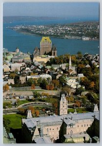 Levis, Island Of Orleans, Quebec City, Chrome Aerial View Postcard #3