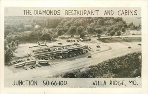 Postcard 19.0s RPPC Missouri Villa Ridge Diamonds Restaurant route 66 23-11379