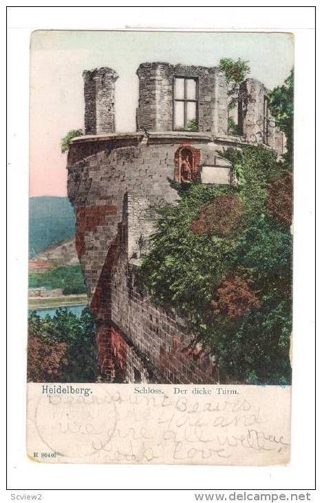 Heidelberg. Schloss. Der dicke Turm. Germany , PU-1904