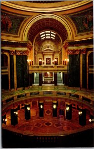 Postcard WI Madison Rotunda State Capitol