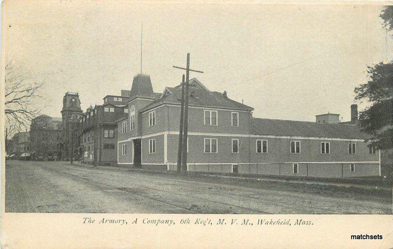 Armory 6th Regiment Wakefield Massachusetts 1907 Private Mailing 9954