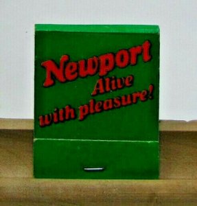 Newport Alive With Pleasure! Cigarettes Vintage Matchbook Cover 