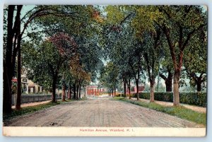 Wickford Rhode Island RI Postcard Hamilton Avenue Exterior c1910 Vintage Antique