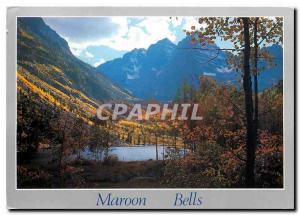 Modern Postcard Maroon Lake and Maroon Bells Peaks Autumn White River Nationa...