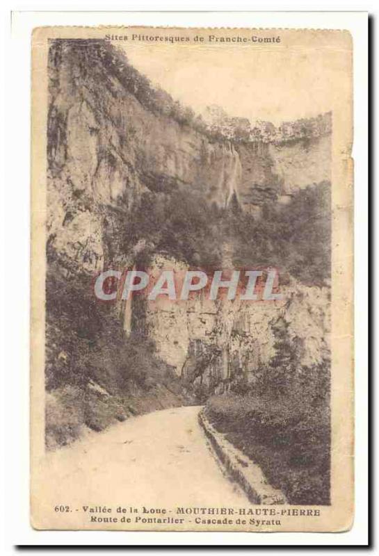 Franche Comte Old Postcard Vallee de la Loue Mouthier-Haute-Pierre Road Ponta...