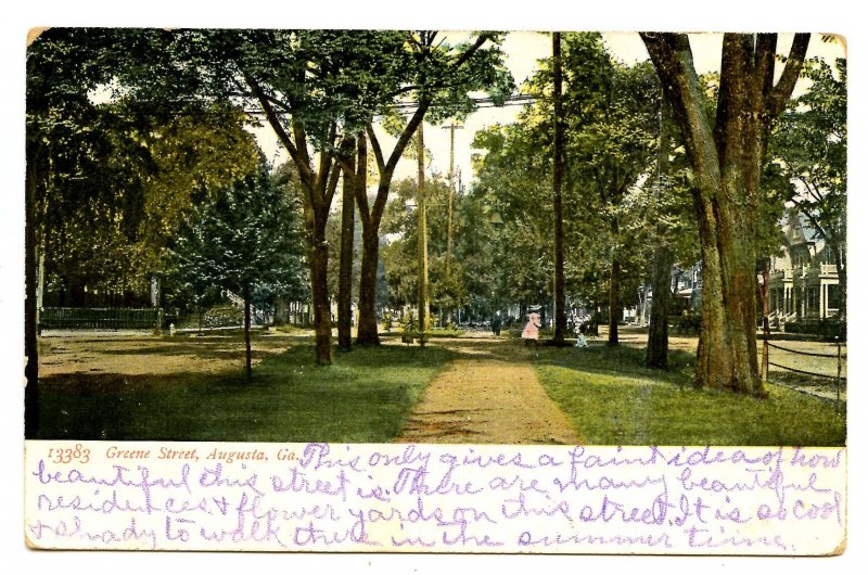 GA - Augusta. Greene Street circa 1905