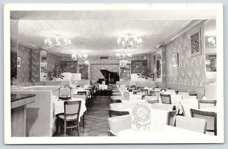 New York City~Cafe Geiger Interior~Baby Grand Piano~East 86th Street~1950s 