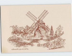 Postcard Windmill, Cape Cod, Massachusetts