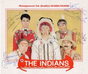 The Indians Music Band FULLY Large Hand Signed Photo