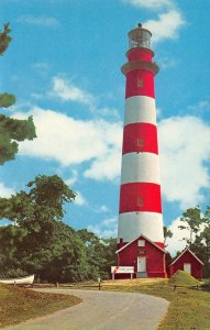 ASSATEAGUE ISLAND LIGHTHOUSE Virginia Coast Guard c1960s Chrome Vintage Postcard