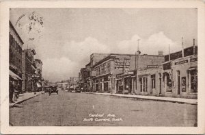 Central Avenue Swift Current SK Saskatchewan c1925 MJaw & Cal RPO  Postcard H58