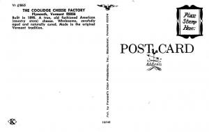 VT,  Vermont  THE COOLIDGE CHEESE FACTORY-Plymouth Cheese Corp   1960's Postcard