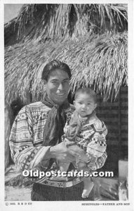 Father and Son Seminole Indians, Florida USA Unused 