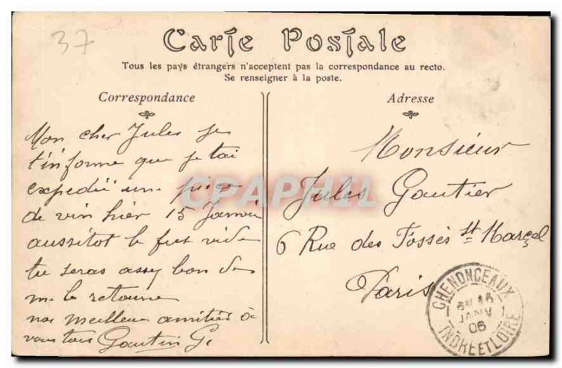 Eastern Postcard Old Chateau de Chenonceau Facade