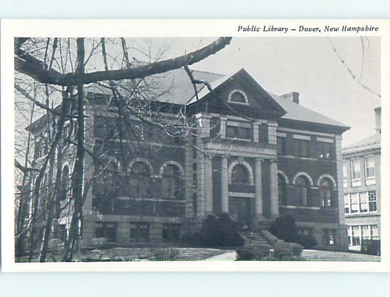 Unused Pre-1980 LIBRARY SCENE Dover New Hampshire NH hs1907