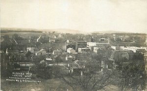 Postcard RPPC Wisconsin Albany Looking West Birdseye Frautsch 23-9973