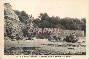 Old Post Card La Bernerie (L inf) Beach Rocks Fund and the Patorle